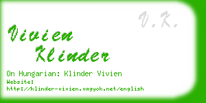 vivien klinder business card